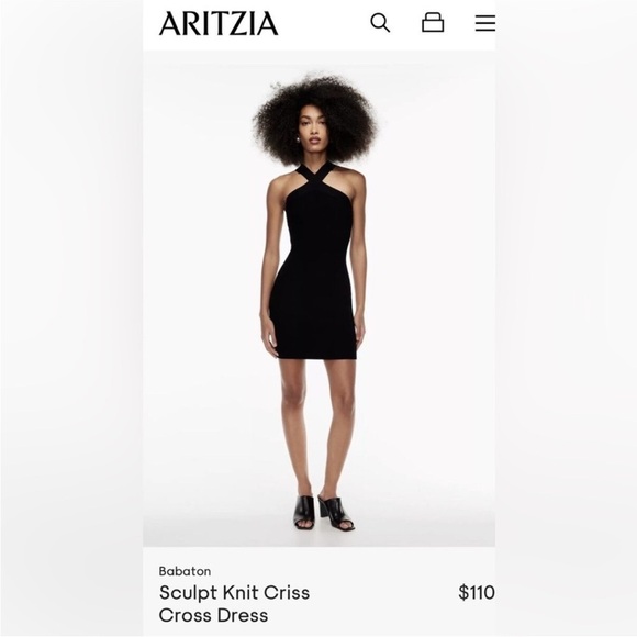 Aritzia Babaton Sculpt Knit Cross Neck dress - Picture 4 of 5